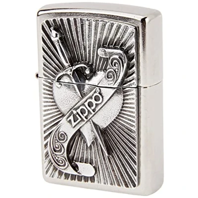 Immagine di Zippo 2003969 Accendino &quot;Cuore attraversato da una spada&quot; Argento (Edelstahloptik)