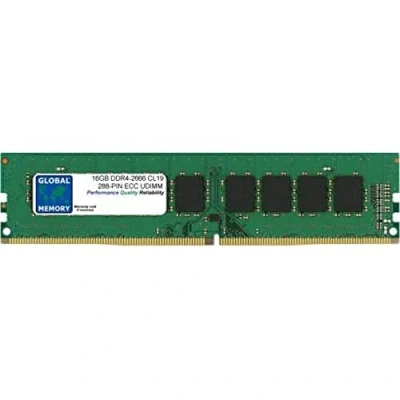 Immagine di GLOBAL MEMORY Memoria RAM DDR4 2666MHz PC4 21300 288 PIN ECC DIMM (UDIMM) per server/workstation e schede madri, Multicolore, 16 Gb (5041626661829)