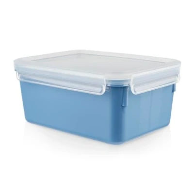 Immagine di Tefal Contenitore per alimenti 2,2 l, blu, plastica senza BPA, rettangolare, 100% ermetico, lavabile in lavastoviglie e microonde, Masterseal Colour Edition N1012810