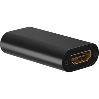 Immagine di goobay 58491 Amplificatore di segnale HDMI 4K @ 30Hz per estendere una connessione fino a 40 m/Alloggiamento piatto robusto in alluminio/Nero
