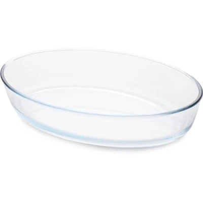 Immagine di Guardini, Teglia Ovale, In Vetro Borosilicato, Resistente agli Shock Termici, 30x21,5x7cm 2,4L, Trasparente/Azzurro