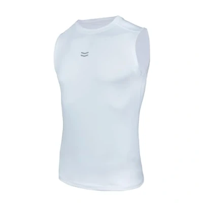 Immagine di AMZSPORT Canotta Compressione Uomo, Maglia Senza Maniche Aasciugatura Rapida per Bodybuilding Palestra Running Bianco L