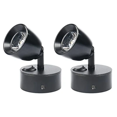 Immagine di Luci a LED da 12 V 3 W, lampada lettura per interni camper, 2 faretti girevoli regolabili comodino, luce bianca calda 6000 K, adatta roulotte, barca, yacht