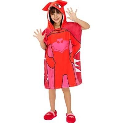 Immagine di Funidelia Poncho mare Gufetta Pj Masks per bambina Cartoni Animati, Gattboy, Gufetta, Geco Regali originali bambini natale, compleanni e altre occasioni Rosso