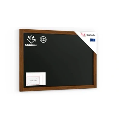 Immagine di ALLboards lavagna Nera da Gesso RESISTENTE ALL’ACQUA con Cornice in Legno 90x60cm, Scrivibile Gessetti e Pennarelli a Gesso, Per Bar, Ristoranti, Menu, ristorante esterno
