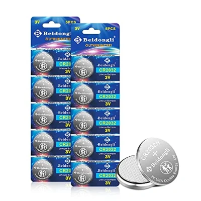 Immagine di CR 2032 Batteria a Bottone al Litio 3V 10 Pezzi 240mAh Adotta la Tecnologia di Sicurezza e Può Essere Utilizzata Per Bilance Chiavi Del Sensore Magnetico 【5 Anni Garanzia 】