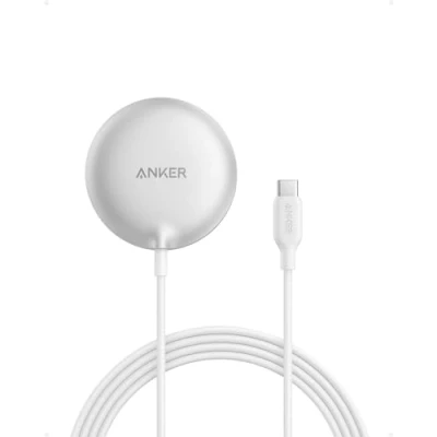 Immagine di Anker MagGo Caricatore Wireless iPhone Magnetico (Pad), Certificato Qi2, Compatibile con MagSafe da 15W Ultra Rapido, per 15/14/13/12 (Caricatore Non Incluso)