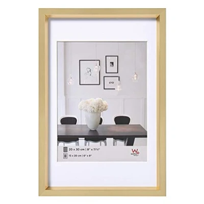 Immagine di walther design oro 10,5 x 15 cm con passe partout, cornice in plastica Steel Style ES015G