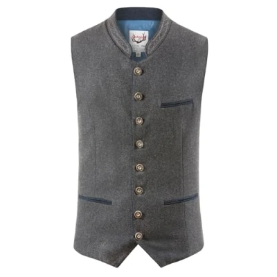 Immagine di Stockerpoint Weste Sirius Trachtenwesten, Grigio (Grau/Dunk E L Blau Grau/Dunk Blau), Large (Taglia Produttore: 52) Uomo