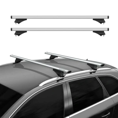 Immagine di Menabo Coppia Barre da Tetto Completa per Auto con Rails Leopard L Max.75 kg