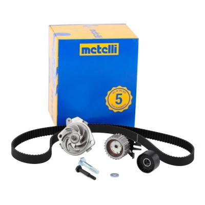 Immagine di metelligroup 30 0672 1 Kit distribuzione con pompa acqua, composto da galoppino, Cinghia di e tenditore, Pezzo Ricambio per Auto, automobile