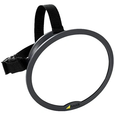 Immagine di hauck Specchietto Retrovisore Bambini Watch Me 1 Specchio Auto per Poggiatesta Sedile Posteriore Neonato 21x19 cm, Ampio Campo Visivo, Facile da Fissare Nero