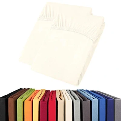 Immagine di aqua textil Viana lenzuolo elasticizzato topper spessori per letto contenitore cotone 90x200 100x200 cm bianco