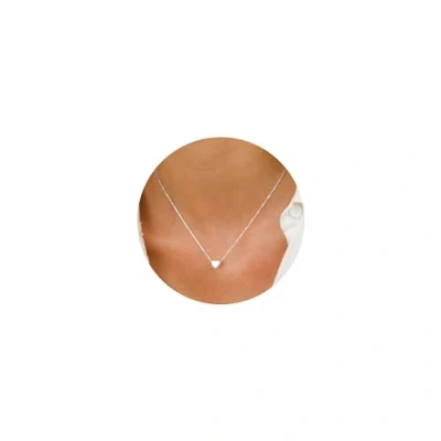 Immagine di TINGN collana da donna a forma di cuore, placcata in oro bianco 14 carati, personalizzata con ciondolo oro, per matrimonio, compleanno, regalo donne,