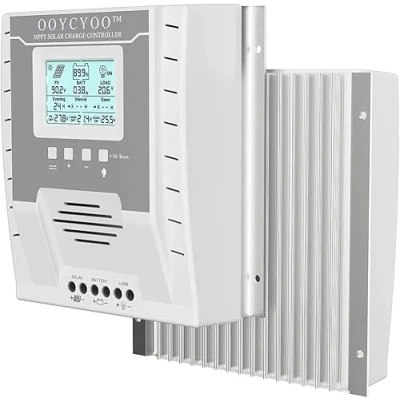 Immagine di OOYCYOO MPPT 40A Regolatore di Carica Solare 24V 12V Auto Max.PV Tensione 100V DC Ingresso per Batteria al Litio NiCd Gel Sigillata Ventilata con LCD Retroilluminato