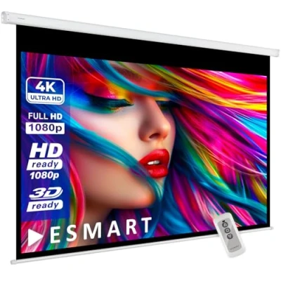 Immagine di ESMART Economia EXR Schermo di rollo manuale 217 cm Immagine 200 x (111&quot;) Formato 1:1 per proiezione proiettore home cinema tende a rullo LCD LED