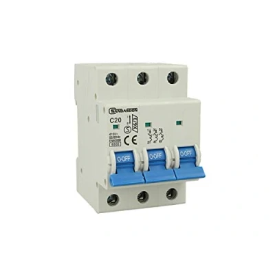 Immagine di Interruttore Magnetotermico Automatico, 3P 220V e 380V 6kA, Per Mono Fase Trifase, MCB C20 20A