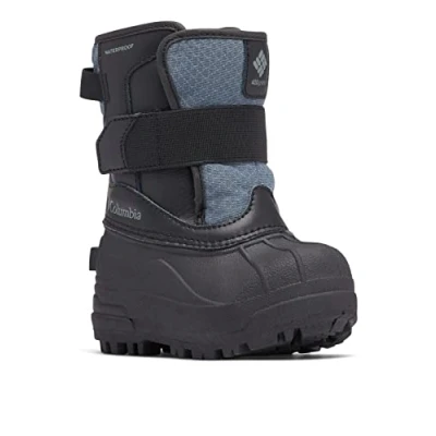 Immagine di Columbia Toddler Bugaboot Celsius Strap Unisex Scarpe da snowboard per bambini, Taglia: 24, Black/graphite Pelle e tessuto