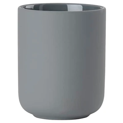 Immagine di Zone Denmark Ume Portaspazzolino in gres con rivestimento Soft Touch, colore: Grigio