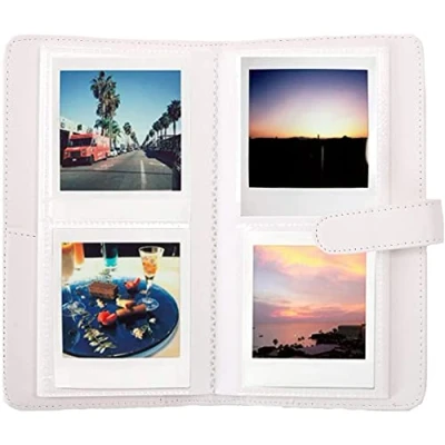 Immagine di Mini album fotografico compatibile con Fujifilm Instax Square SQ6, 80 tasche, per fotocamera SQ1/SQ10/SQ20/SQ6 e stampante Polaroid SHARE SP 3, colore: Bianco