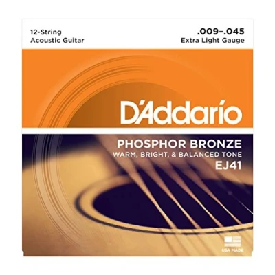 Immagine di D&#039;Addario Corde Chitarra Acustica per EJ41 Set EJ Phosphor BRZ RND WND, 9 45