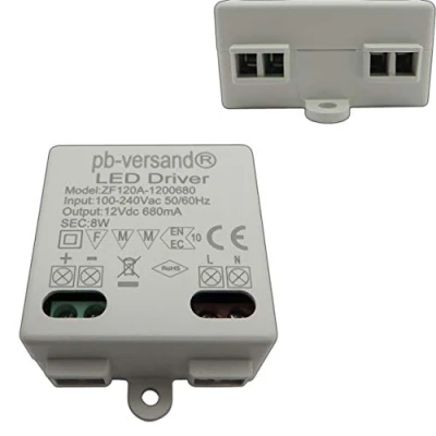 Immagine di trasformatore LED per lampadine 12 V, DC 8 Watt, a basso voltaggio, piccolo e piatto, senza carico minimo