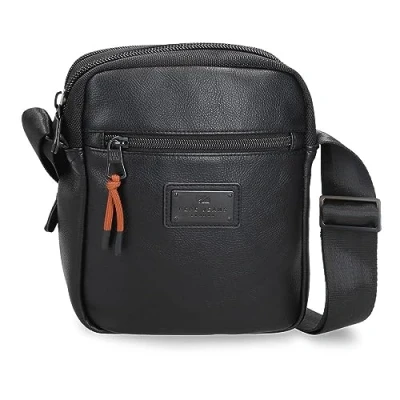 Immagine di Pepe Jeans Egham Borsa a tracolla due scomparti Nero 17x22x7,5 cm Poliestere, Nero, Taglia unica,