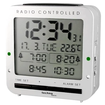 Immagine di Technoline Radiosveglia WT 245, 4 allarmi, argento