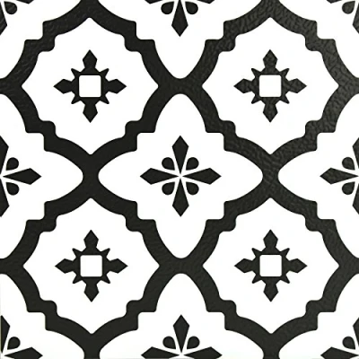 Immagine di Wallpops Piastrelle per pavimenti Comet FP2480 stacca e attacca, colore: nero, set da 10 pezzi