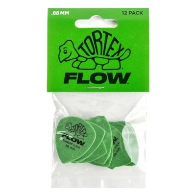 Immagine di Jim Dunlop Tortex Flow Standard Confezione da 12 .88 mm Green