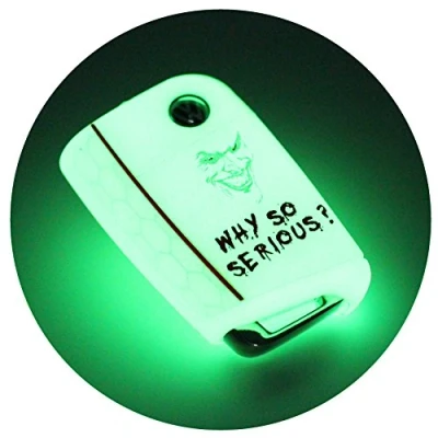 Immagine di Cover Chiave Auto Caso di protezione con 3 tasti Silicone design case custodia per chiavi veicoli accessori VB (Joker Nottilucente)