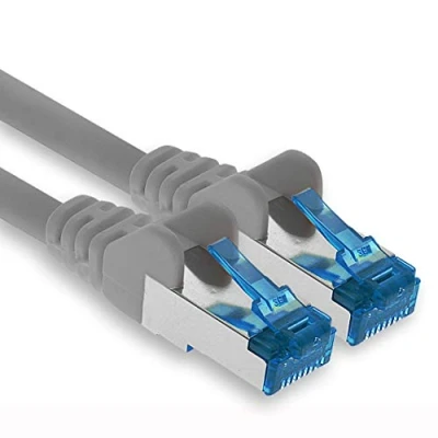 Immagine di 1aTTack.de 15m CAT.6 cavo di rete Ethernet Gigabit Lan RJ45 CAT 6 A patch 10000 Mbit s Sftp Pimf 500 MHz compatibile con CAT5 CAT6 CAT7 Cat8 grigio 1 pezzo
