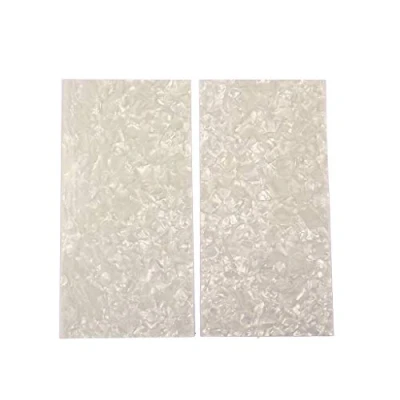 Immagine di Alnicov Impiallacciatura per chitarra, celluloide la testa della chitarra Foglio bianco perla Luthier 2PCS