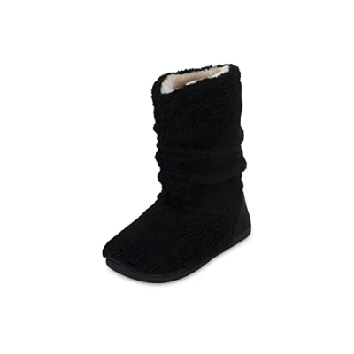 Immagine di Polar Pantofole da uomo Sherpa in memory foam, con suola gomma antiscivolo, morbide, calde e soffici, Nero , 42 1/3 EU