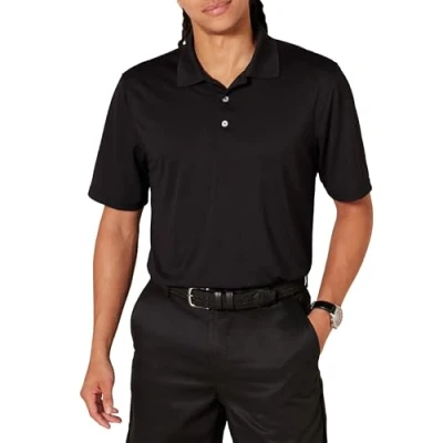 Immagine di Amazon Essentials Polo Ad Asciugatura Rapida Vestibilità Regolare colori fuori produzione Uomo, Nero, XS