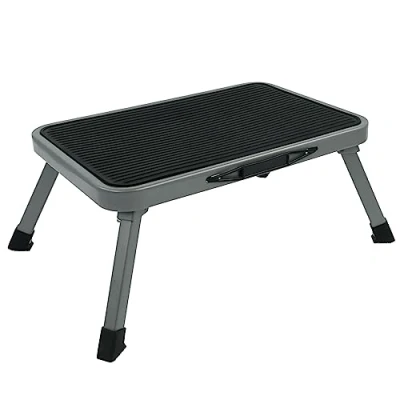 Immagine di Cartrend 10167 Pedana pieghevole per camper con gradini, campeggio, bus, caravan, roulotte, fino a 150 kg, 47 x 26 cm, altezza: 17 cm