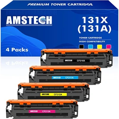 Immagine di (Confezione da 4) 131X 131A Cartuccia Toner per HP CF210X CF210A CF211A CF212A CF213A Laserjet Pro 200 Color MFP M276nw M276n M251nw M251n M276 M251 Stampanti Nero Ciano Giallo Magenta