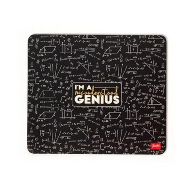 Immagine di Legami Tappetino per Mouse, Mousepad con Superficie Antipolvere e Antiriflesso in PVC, Base Gomma Antiscivolo, Tema Genius, 22,3 x 23,3 cm
