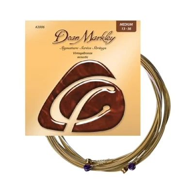 Immagine di Dean Markley® »SIGNATURE SERIES VINTAGE BRONZE 2006 MEDIUM ACOUSTIC STRINGS« Corde per Chitarra Acustica 013/056