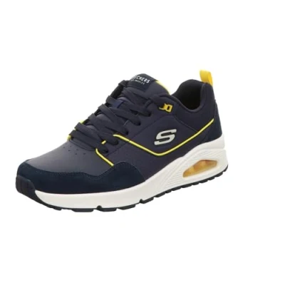 Immagine di Skechers Uno Retro One, Sneaker Uomo, Navy Duraleather Suede Yello Mesh, 45.5 EU