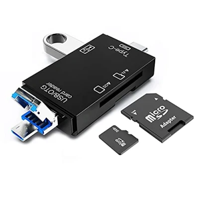 Immagine di Lettore di Schede SD, Seminer 6 in 1 USB C/Micro/Lettore Memoria Supporto per Adattatore OTG SD Micro SDXC MMC SDHC Compatibile MacBook Computer Tablet Telefono Android