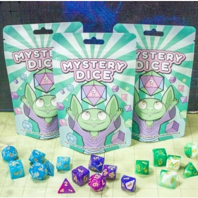 Immagine di Mystery Dice Goblin Set di dadi misteriosi DnD, oltre 150 unici! 7 poliedrici Dungeons and Dragons Scatola cieca DND Regali