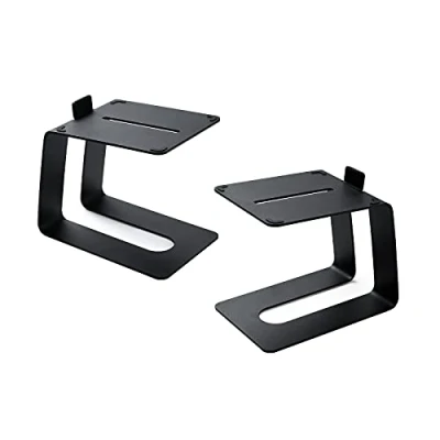 Immagine di Supporti per altoparlanti da tavolo scaffale di piccole e medie dimensioni, resistenti, con piedini antiscivolo, supporto inclinato smorzamento delle