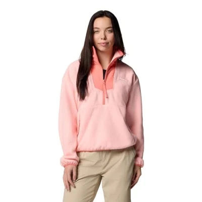 Immagine di Columbia Sequoia GROVE 1/2 ZIP Felpa in pile, Donna, Taglia: Medium, Pink sand/alpenglow