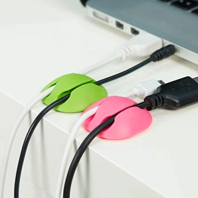 Immagine di Cable Candy Supporto per cavi e passacavi Mixed Beans Mix Verde Rosa