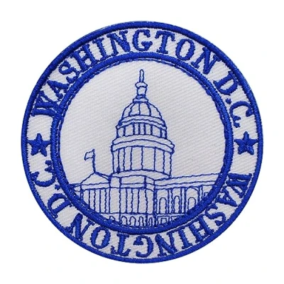 Immagine di toppa con timbro viaggiatore Washington, da viaggio, ricamata termoadesiva cucire per vestiti, ecc. 7 cm