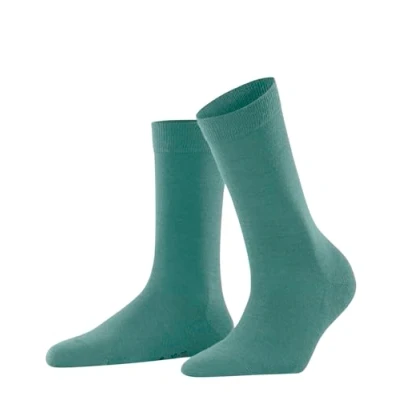 Immagine di FALKE Softmerino W SO Lana Cotone Tinta Unita 1 Paio, Calzini Donna, Verde (Fjord 7475), 37 38