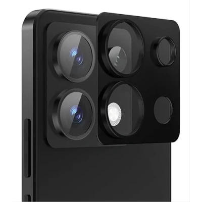Immagine di GIOPUEY Pellicola Fotocamera per Redmi Note 13 PRO 5G, [2 Pezzi] Protezione della in Metallo, [Resistente ai Graffi] [Non Interferisce con Il Tiro] [Facile Installazione] Black
