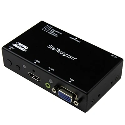 Immagine di Startech.Com Auto Switch Commutatore 2X1 HDMI + VGA a HDMI, Convertitore HDMI/VGA con Commutazione Prioritaria, 1080P