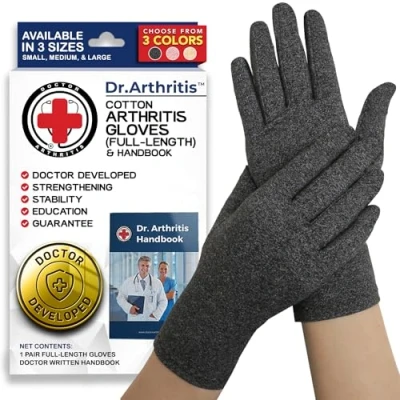 Immagine di Tutore Tunnel Carpale a Compressione Ideato da Medici Guanti per Artrosi alle Mani Mano Destra e Sinistra Alleviare Intorpidimento, Gonfiore Infiammazioni (Grigio, 1 Paio, Taglia L)